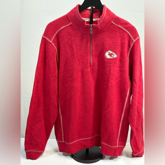 Tommy Bahama Other - NWT Men’s Tommy Bahama Kansas City Chiefs Red Quarter-Zip Pullover// Size Large